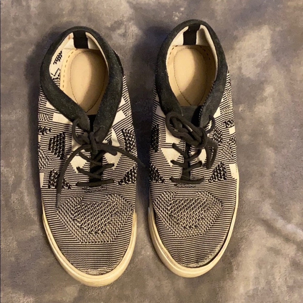 Clark’s Black and white patterned skate shoes